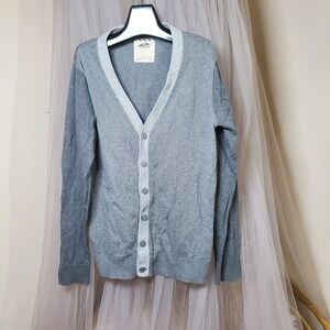 Vans Off The Wall Grandpacore Cardigan Sweater Y2K 90s Retro L Cotton Knit Dad